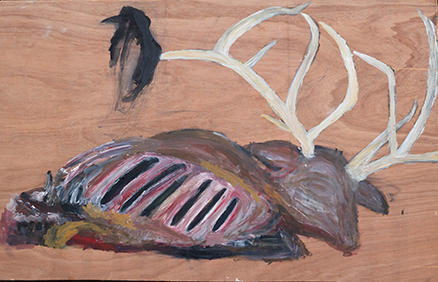 ללא כותרות צבעי מים ואקריליק על נייר 70x50 ס״מ Untitled