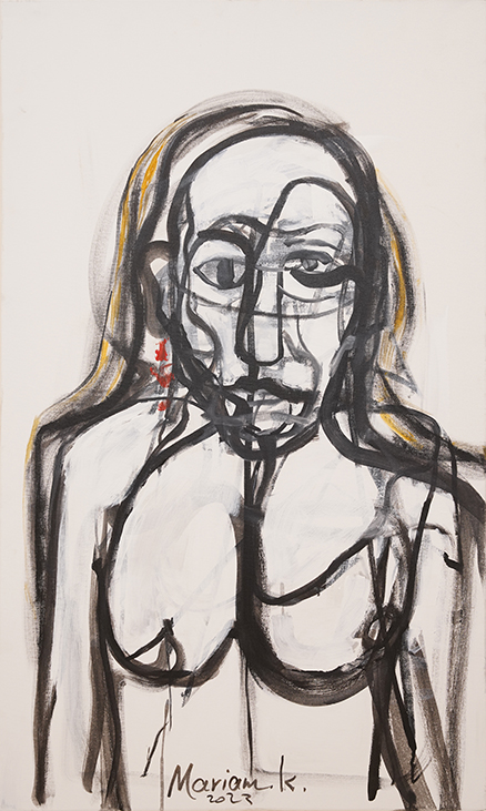 אקרילק על קנבס 60x100 ס״מ Mariam kasem- Mariam kasem – Untitled بدون عنوان.jpg