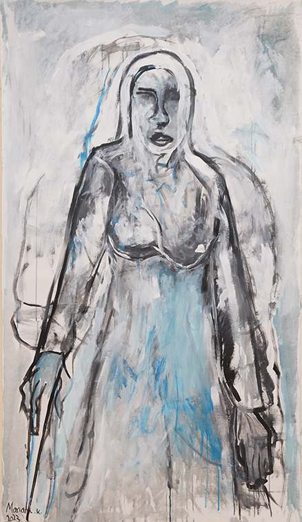 אקרילק על קנבס 60x100 ס״מ Mariam kasem Mariam kasem – Untitled بدون عنوان.jpg