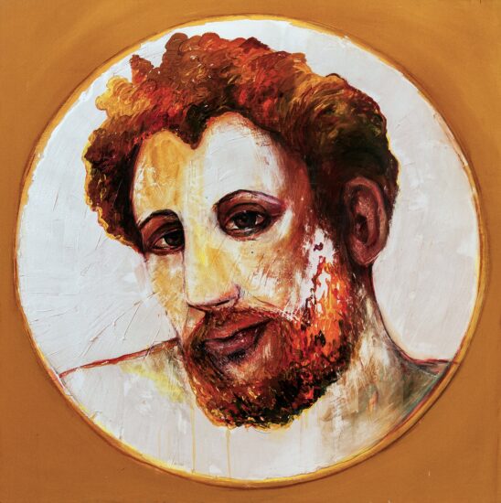 שי עבאדי, מרקו, 2015, טכניקה מעורבת על עץ לבוד, 100X100סמ, צילום, רוני קאופמן
