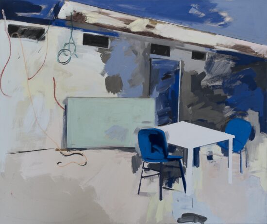 יונתן גולד, חדר עם שני כסאות, 2019, מתוך התערוכה ועדת קבלה, אוצר אבי לובין