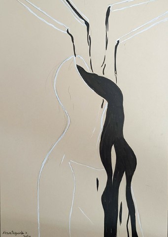 ללא שם, דיו על דף A4 29.7X21