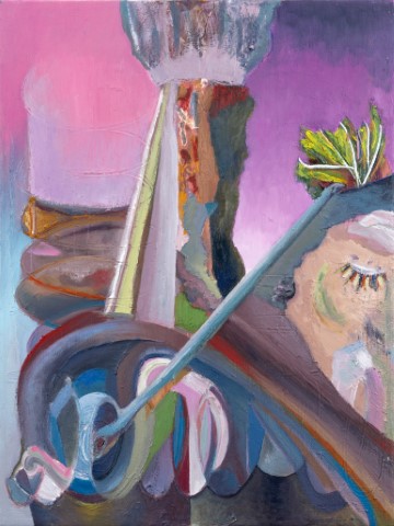 דינמיקה זוגית, שמן על בד, 30x40 ס''מ