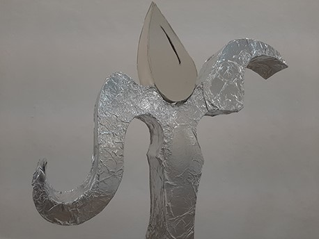 ללא שם, קרטון ביצוע ונייר כסף, 180*300