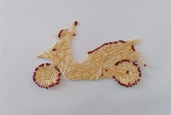 Motorcycle matches, שברי גפרורים, 29.7*42 ס''מ