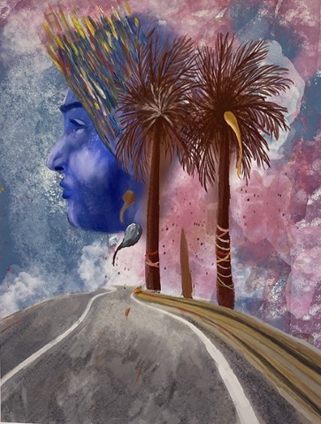 רולא ותד, Street , ציור דיגיטלי ושמן , 60X 100 ס''מ