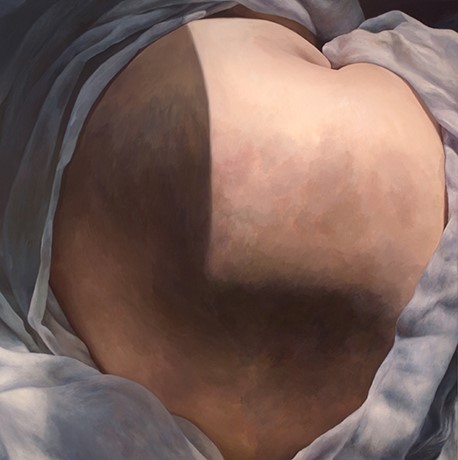 אפרסק, אקריליק על בד, 160x160 ס''מ, 2021